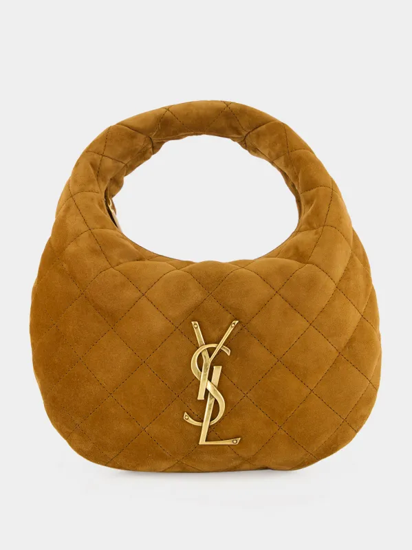 Icarino Caramel Quilted Suede Mini Bag made by Yves Saint Laurent