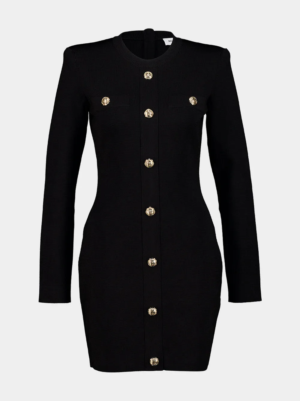 Black Milano Buttoned Bodycon Dress sold by Fashion Clinic
