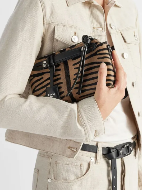 Brown By The Way Soft Mini Tiger-Print Bag made by Fendi