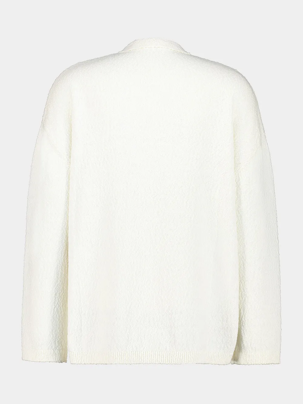 White Boxy Cotton Polo Knit sold by Fashion Clinic product image thumbnail 4