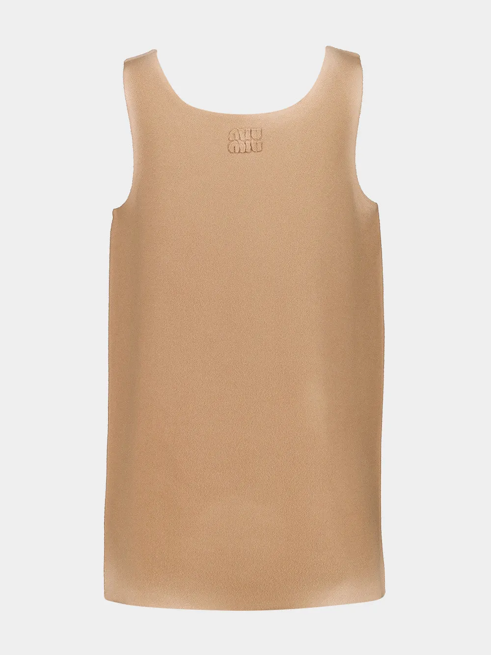 Hazelnut Waxed Double Wool Mini Dress sold by Fashion Clinic product image thumbnail 4