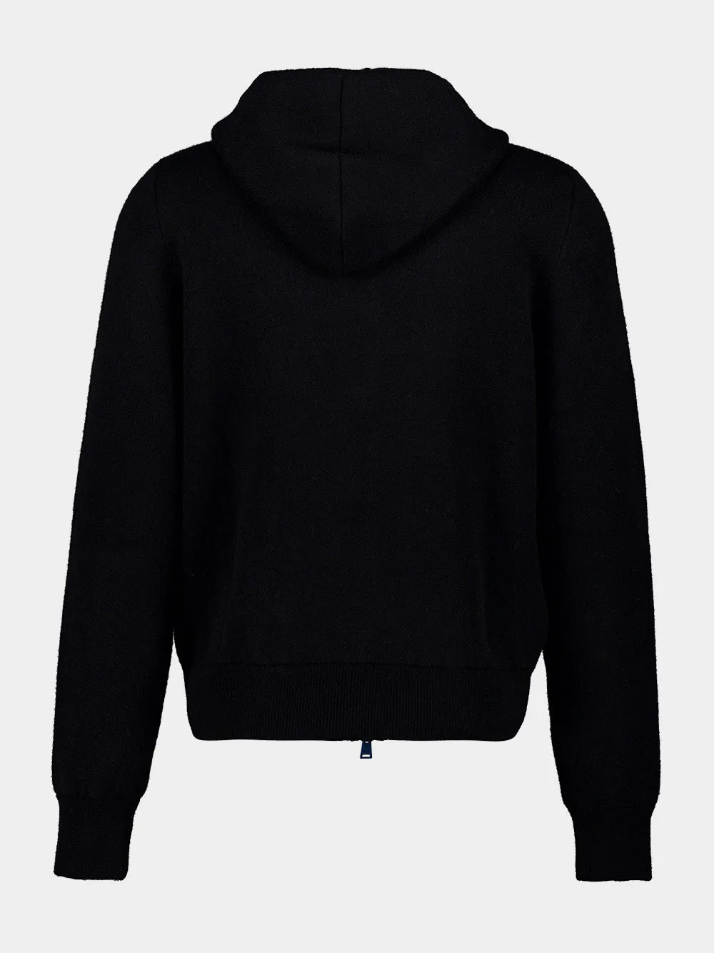 Black FF Zucca Cashmere Zip Hooded Sweatshirt sold by Fashion Clinic product image thumbnail 3