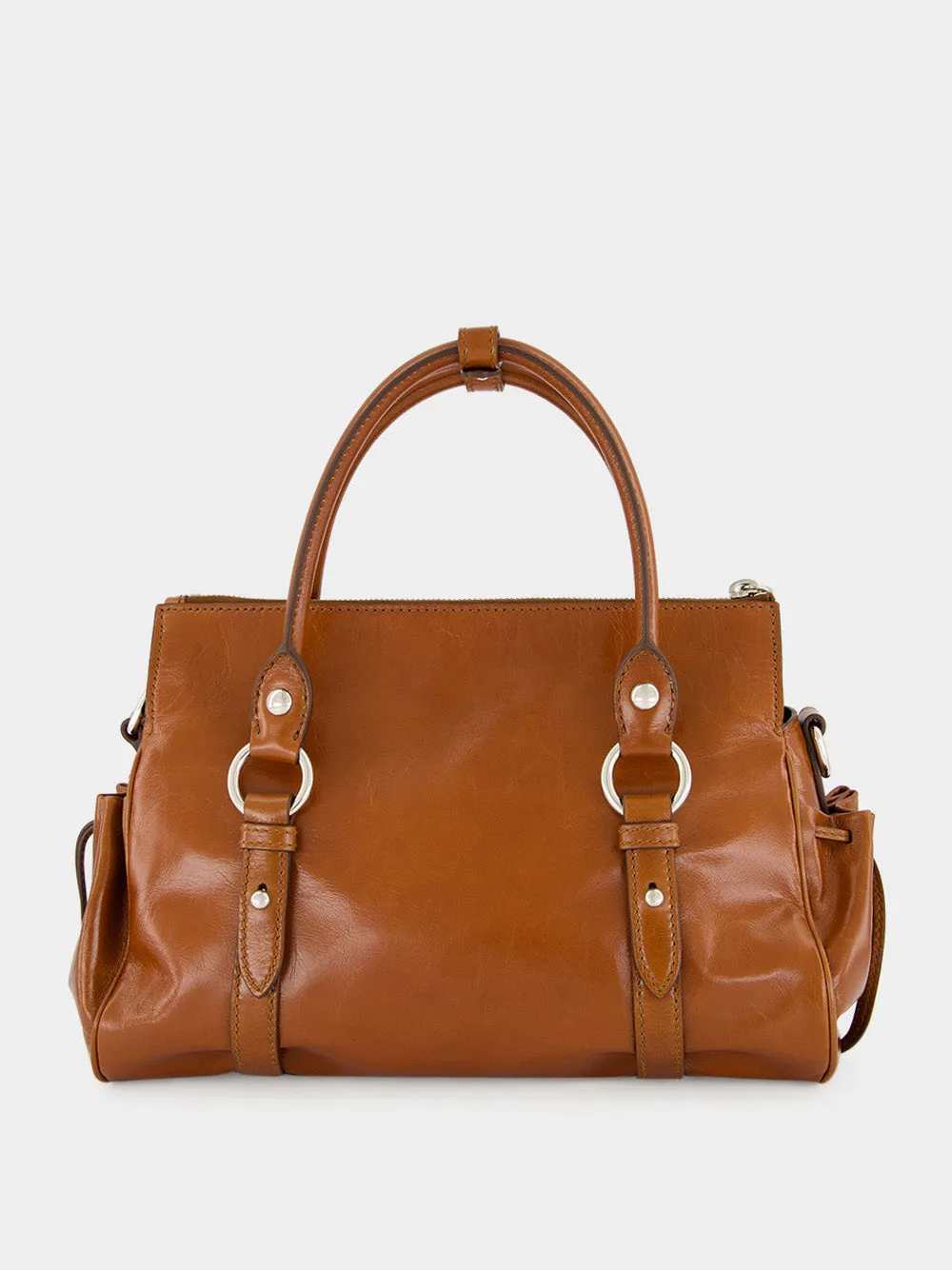 Palisander Shiny Leather Handbag sold by Fashion Clinic product image thumbnail 5