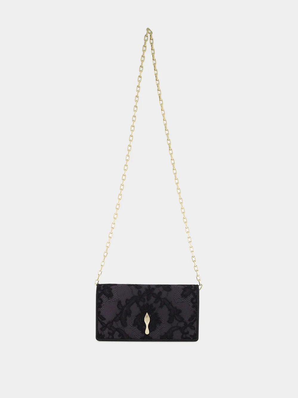 Black Bettina Chantilly Lace Clutch Bag sold by Fashion Clinic