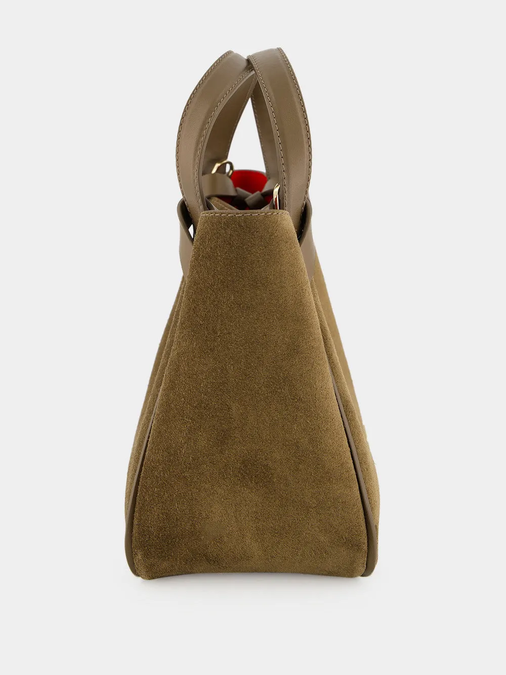 Silex Grey Bettina Mini Suede Tote Bag sold by Fashion Clinic product image thumbnail 4