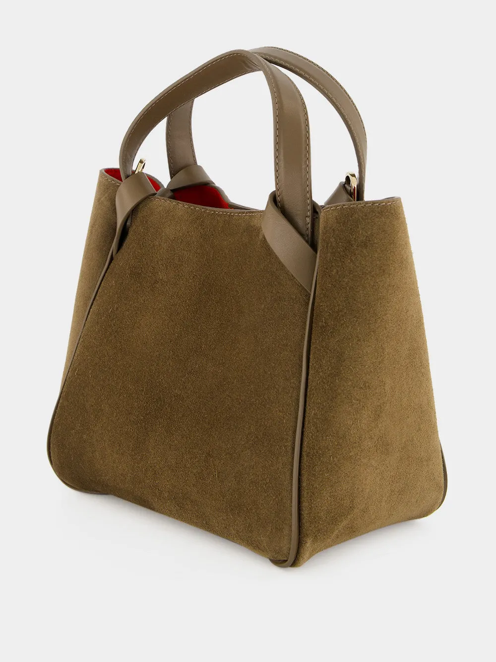 Silex Grey Bettina Mini Suede Tote Bag sold by Fashion Clinic product image thumbnail 5