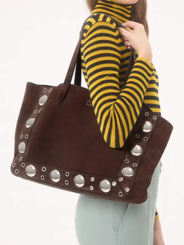 Brown Nellcôte Suede Shopping Bag made by Valentino Garavani