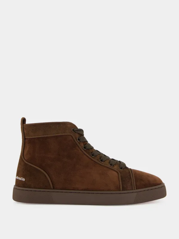 Cosme Louis Canopy High-Top Suede Sneakers made by Christian Louboutin