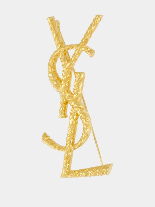 Gold Cassandre YSL Brooch made by Yves Saint Laurent