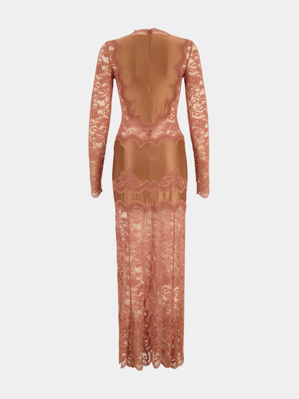 Caramel Long Lace Maxi Dress sold by Fashion Clinic product image thumbnail 2
