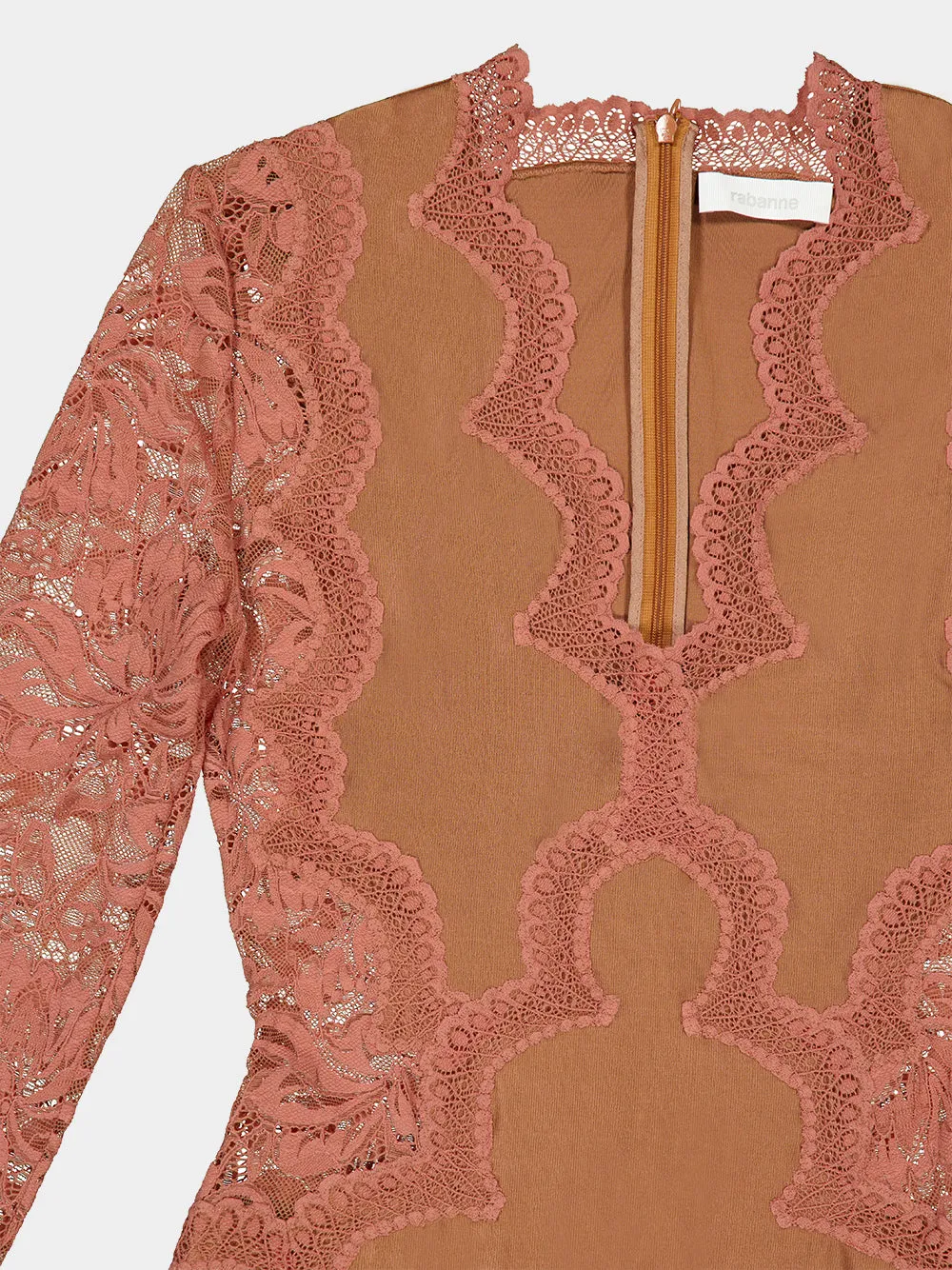 Caramel Long Lace Maxi Dress sold by Fashion Clinic product image thumbnail 3