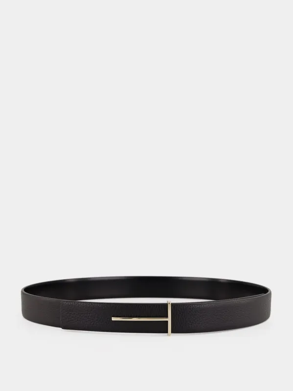 Black Classic Leather Belt made by Tom Ford