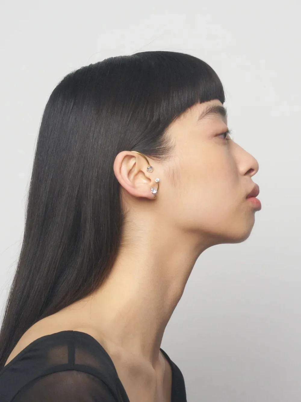 Gold Three-Point Ear Cuff sold by Fashion Clinic product image thumbnail 2