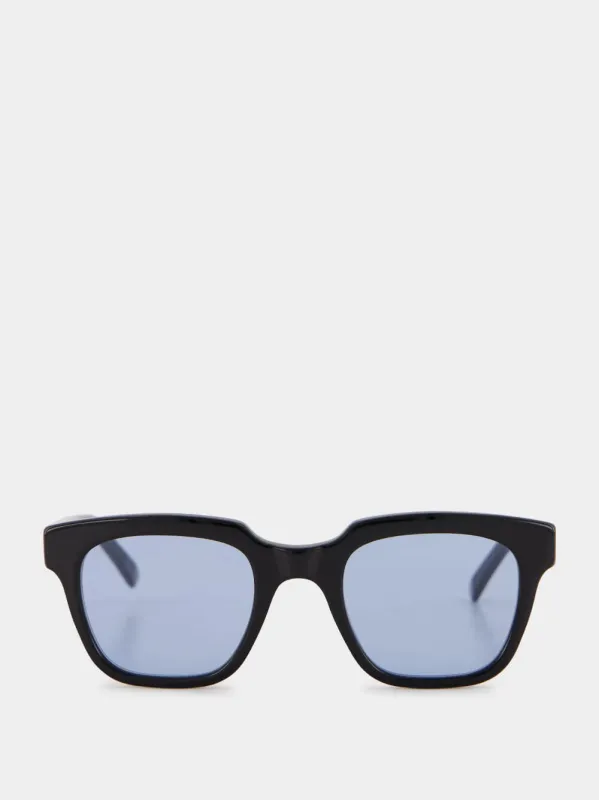 Black Giusto Sunglasses with Azure Lenses made by RetroSuperFuture