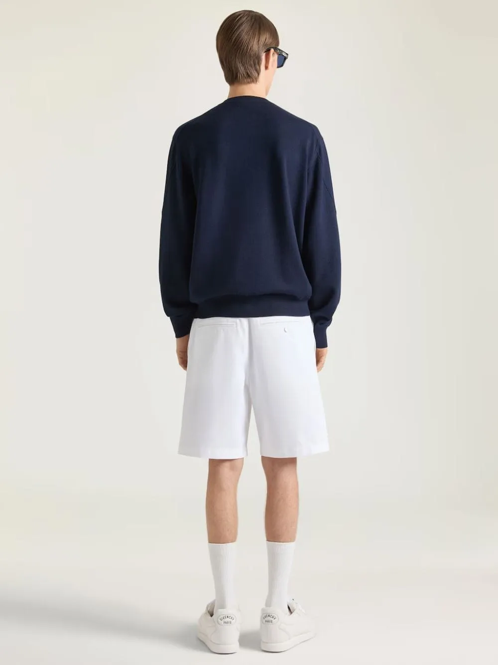 Night Blue Merino Wool Crewneck Sweater sold by Fashion Clinic product image thumbnail 3