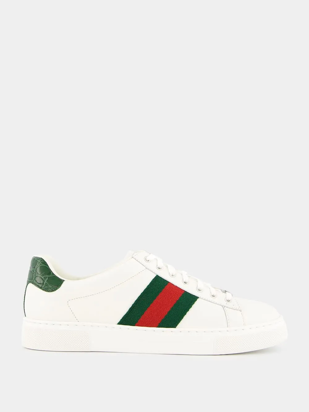 Green and Red Web Ace Sneakers sold by Fashion Clinic