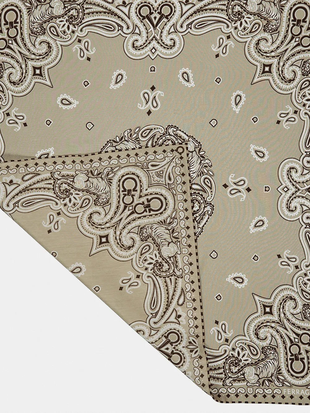 Safari Arabesque Print Cotton Silk Bandana sold by Fashion Clinic product image thumbnail 2