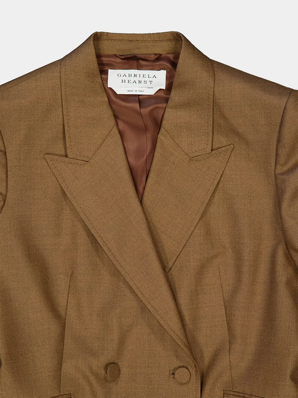 Chestnut Angela Wool-Silk Blazer sold by Fashion Clinic product image thumbnail 4