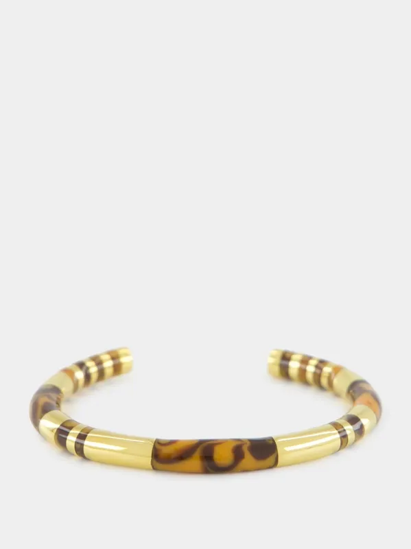 Tie & Dye Tiger's Eye Positano Bangle made by Aurélie Bidermann