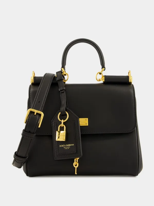 My Sicily Black Calfskin Handbag made by Dolce & Gabanna