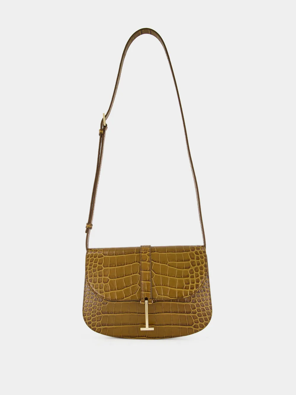 Cinnamon Crocodile-Print Kara Small Crossbody Bag sold by Fashion Clinic product image thumbnail 2