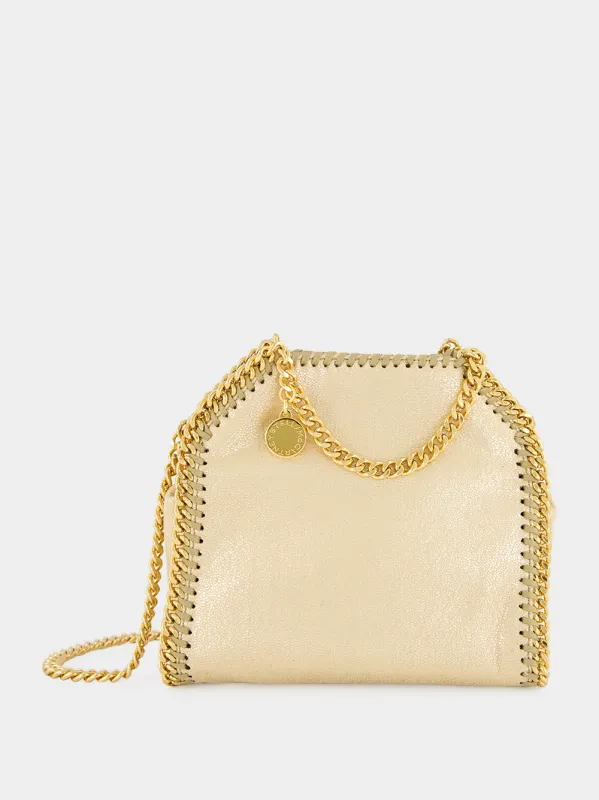 Pyrite Tiny Chain-Trim Tote Bag made by Stella McCartney