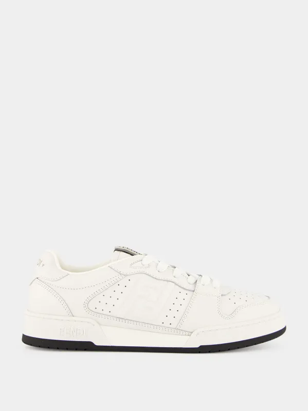 White Match Suede Low-Top Sneakers made by Fendi