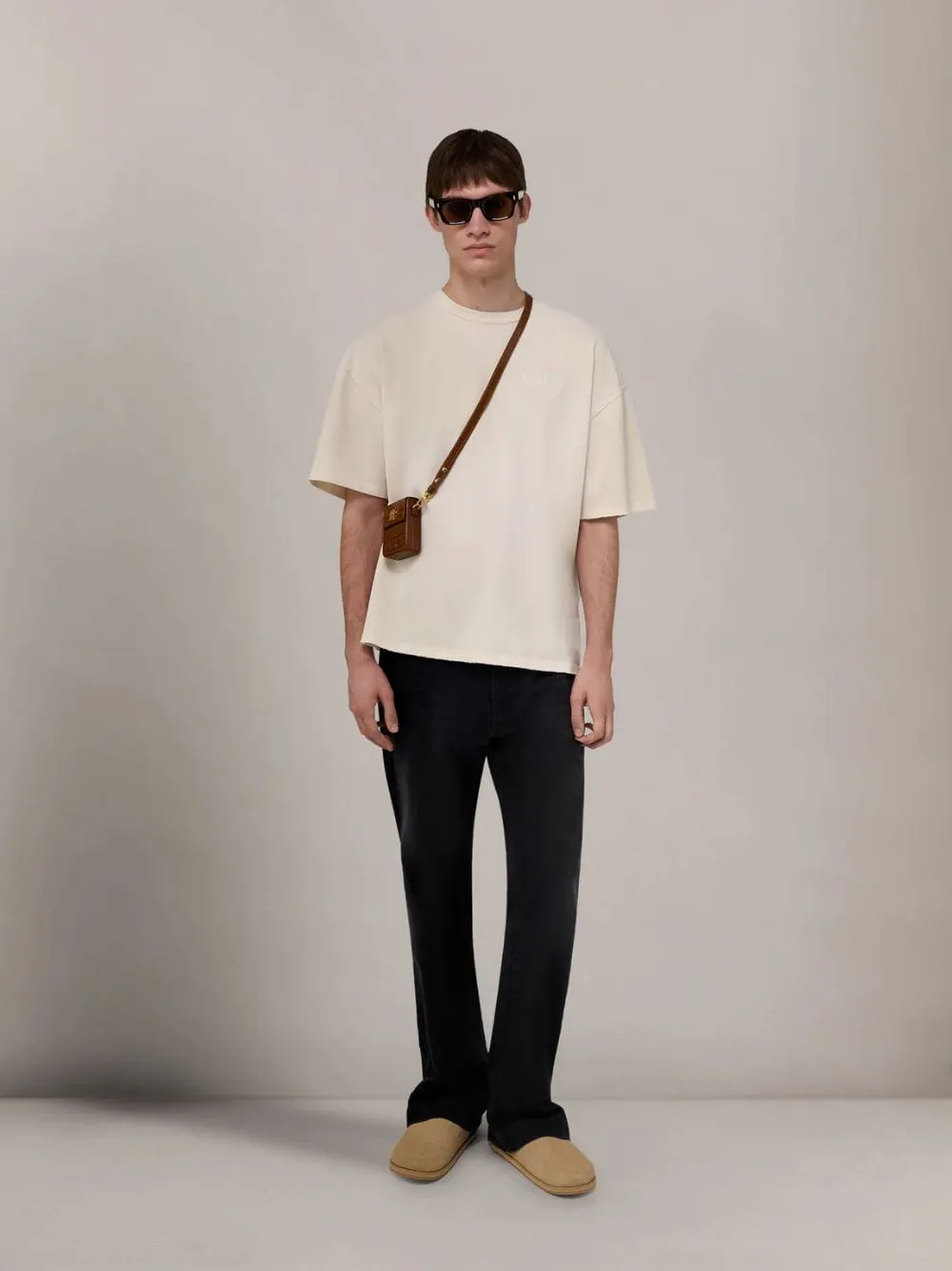 Ivory Bandana Patch Oversized T-Shirt sold by Fashion Clinic