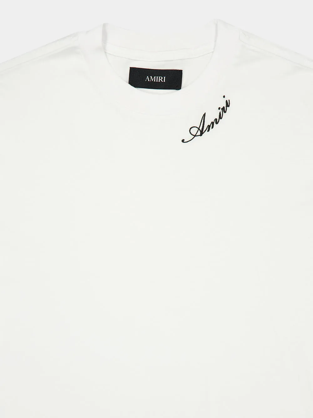 White Script Cotton T-Shirt sold by Fashion Clinic product image thumbnail 3