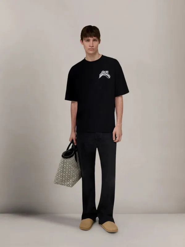 Black Hollywood Lightweight Jersey Skate T-Shirt made by AMIRI
