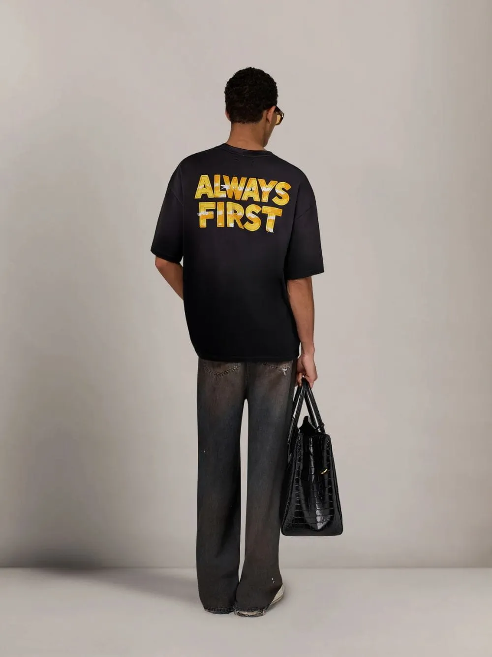 Black MA Eagle Oversized Cotton T-Shirt sold by Fashion Clinic product image thumbnail 3