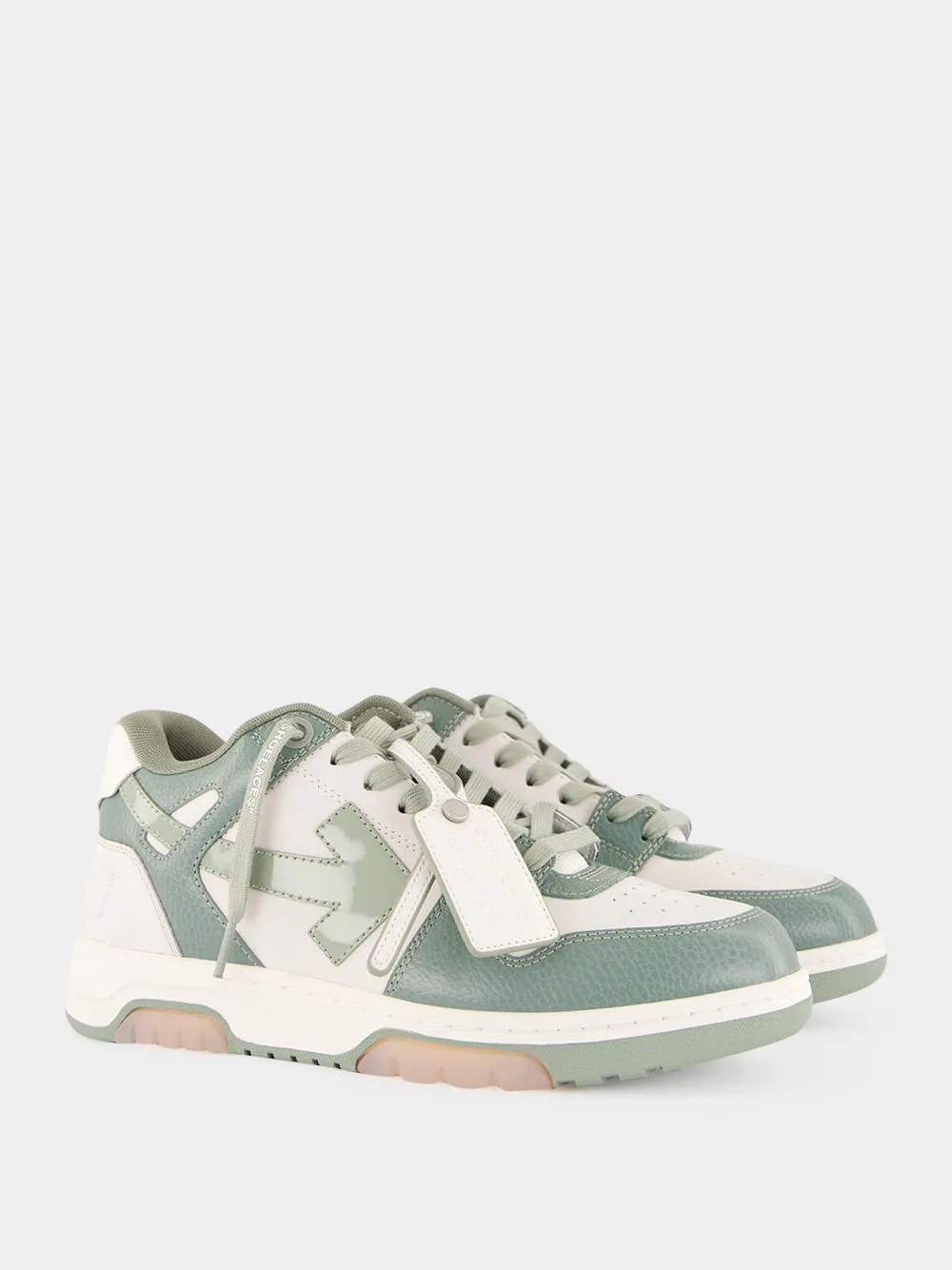 White and Sage Green Out Of Office Sneakers sold by Fashion Clinic product image thumbnail 3