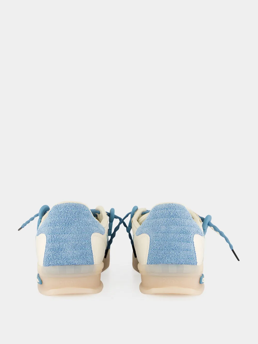 Cream White and Neon Blue End Of Play Sneakers sold by Fashion Clinic product image thumbnail 5