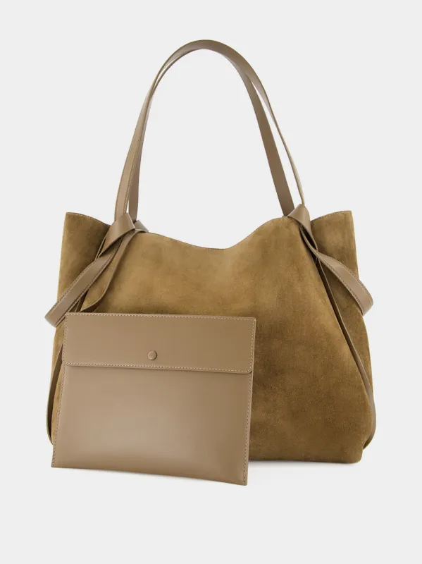 Silex Brown Reversed Leather Large Tote Bag made by Christian Louboutin