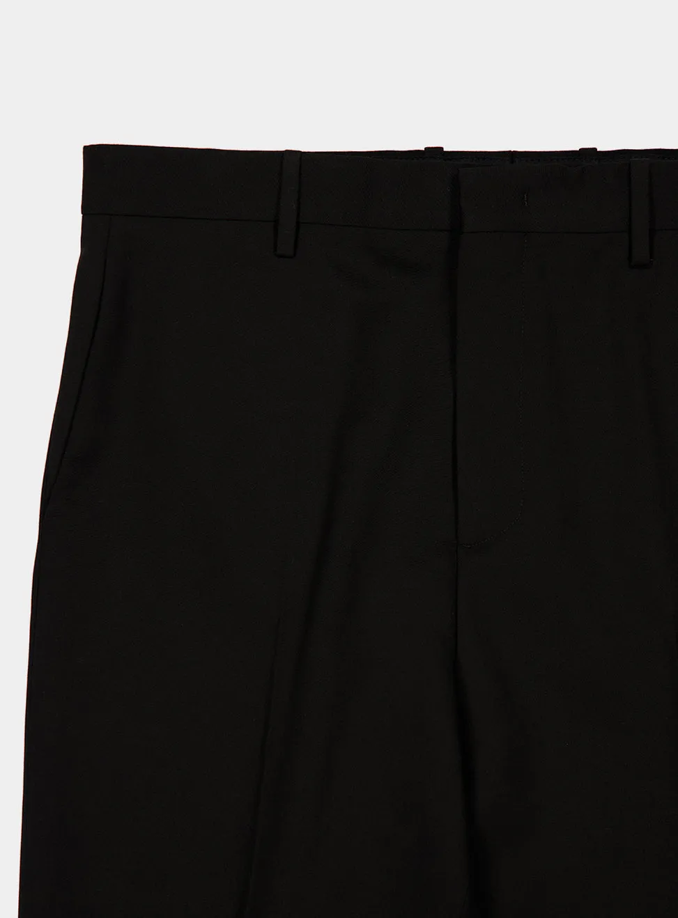 Black Straight-Leg Wool Trousers sold by Fashion Clinic product image thumbnail 4