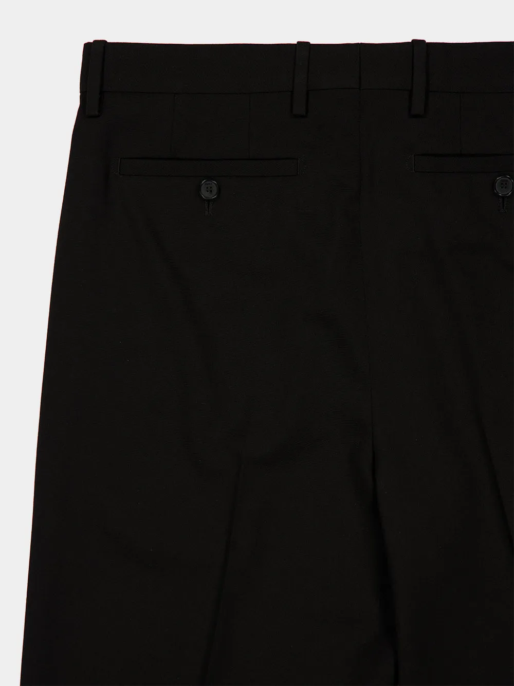 Black Straight-Leg Wool Trousers sold by Fashion Clinic product image thumbnail 5