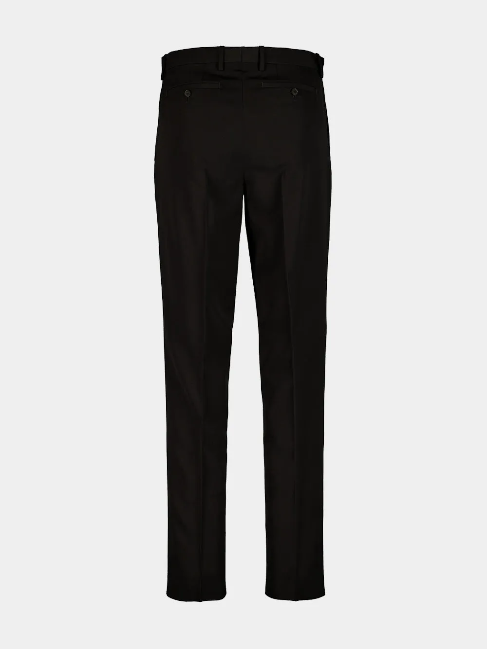 Black Straight-Leg Wool Trousers sold by Fashion Clinic product image thumbnail 3