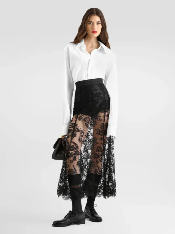White Cotton Poplin Shirt made by Dolce & Gabanna