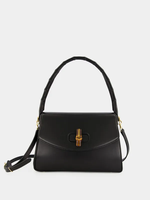 Black Bamboo Vendetta Medium Top Handle Bag made by Gucci