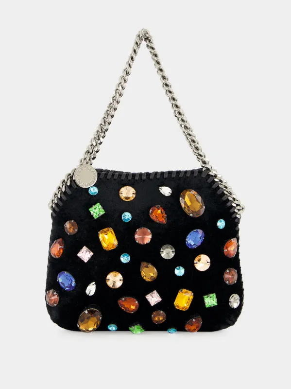 Black Falabella Crystal-Embellished Mini Bag made by Stella McCartney
