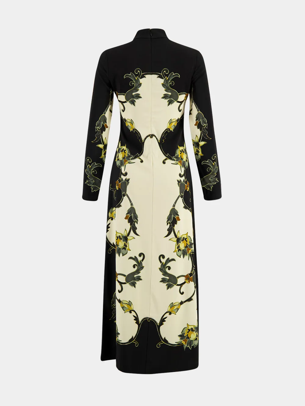Black Buttercup Print Satin Maxi Dress sold by Fashion Clinic product image thumbnail 4