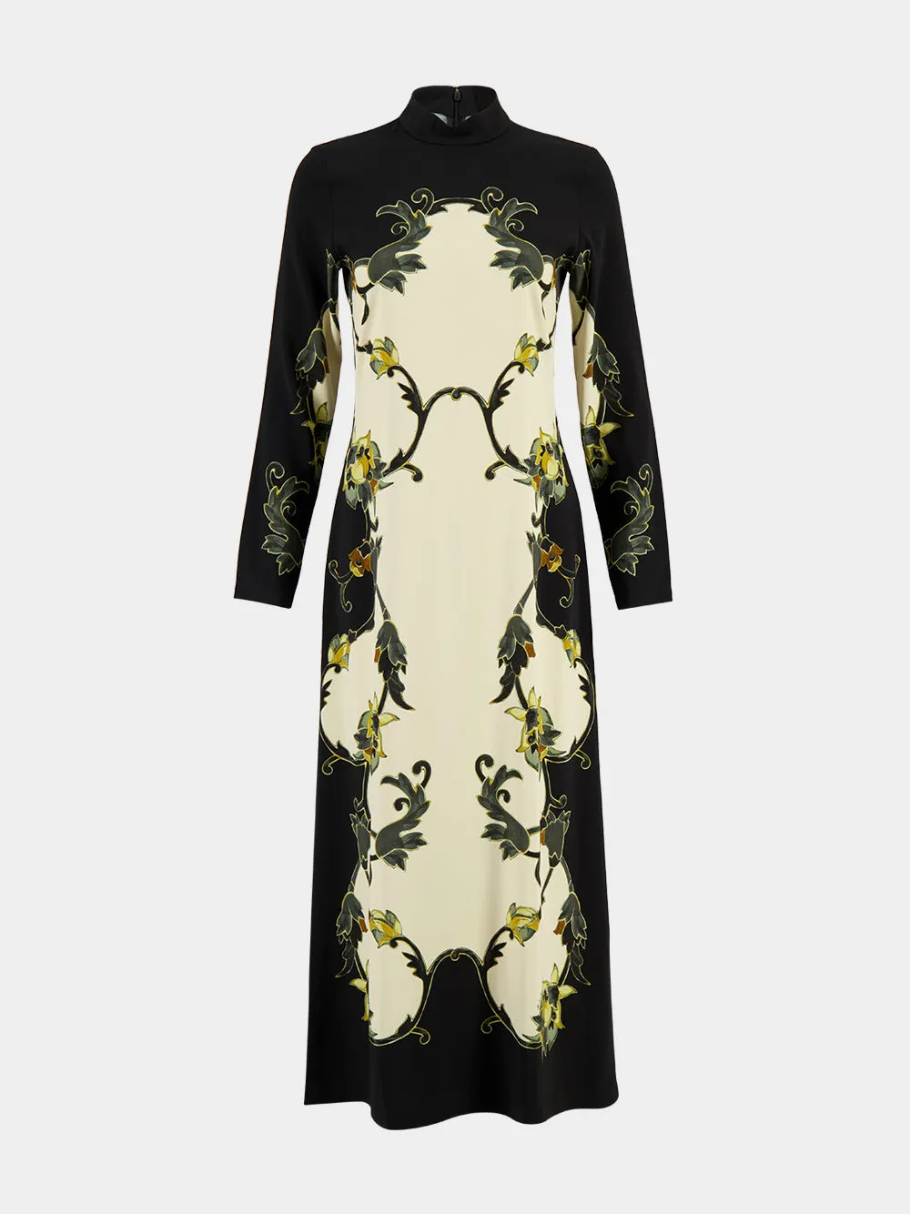 Black Buttercup Print Satin Maxi Dress sold by Fashion Clinic product image thumbnail 2