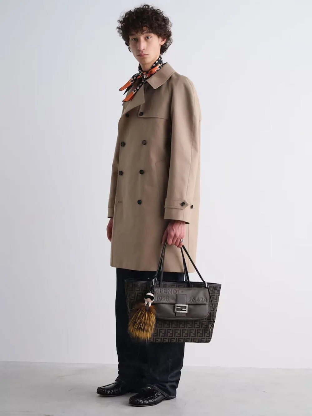 Beige Double-Breasted Trench Coat sold by Fashion Clinic