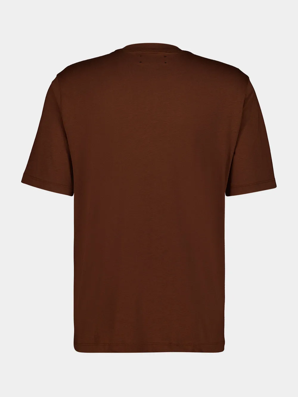 Tobacco Brown Script Cotton T-Shirt sold by Fashion Clinic product image thumbnail 2