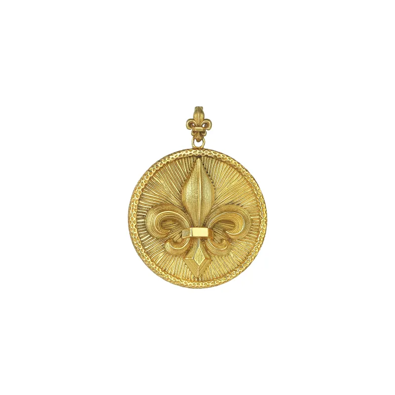 Fleur De Lis Gold Pendant sold by Oriental Monkey
