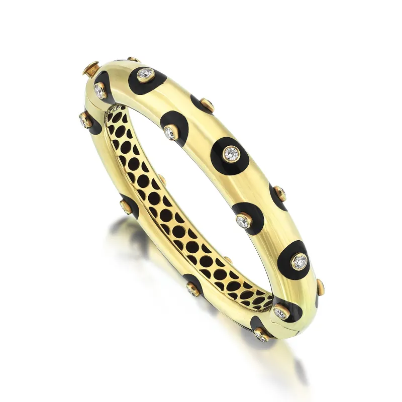 Dot Cuff Gold Bracelet sold by Oriental Monkey