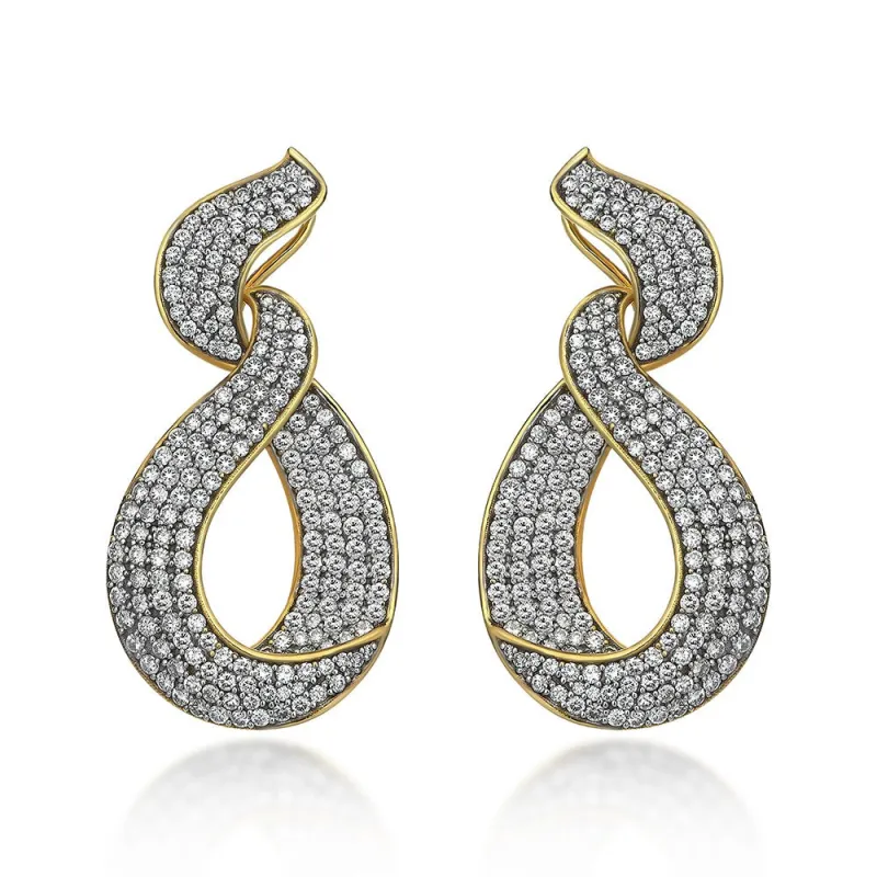 Promise Gold & Diamond Earrings sold by Oriental Monkey
