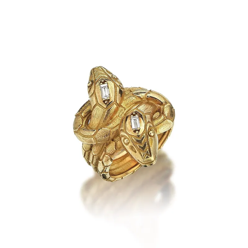 Two Faces Gold Ring sold by Oriental Monkey