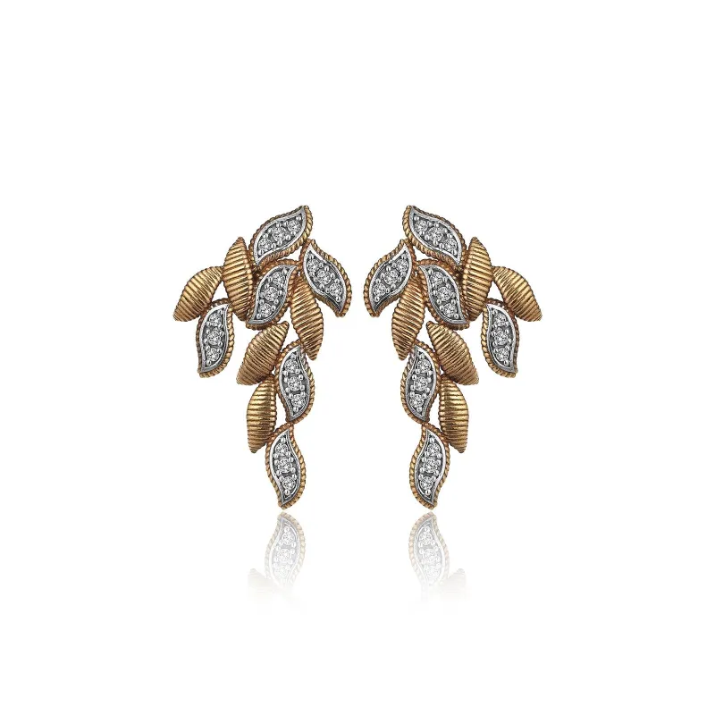 Hyacinth Gold Earrings made by Oriental Monkey