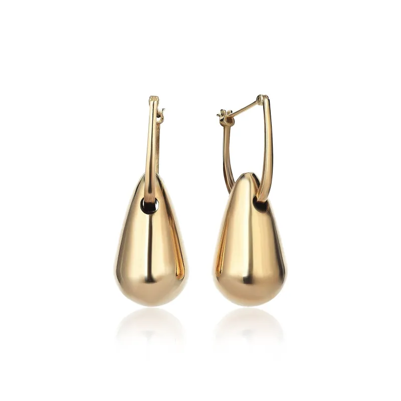 Drop Diamonds Gold Earrings sold by Oriental Monkey